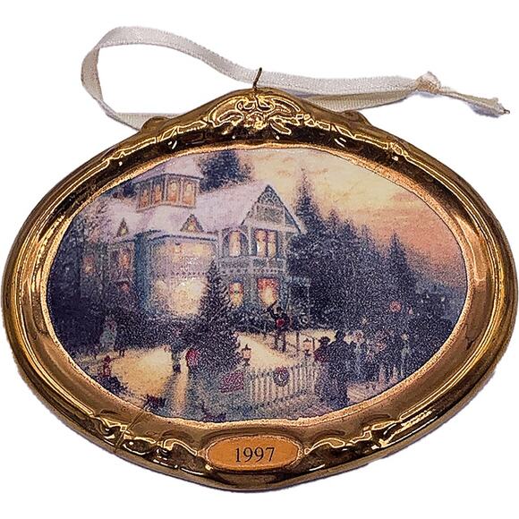 1997 Hallmark Keepsake Thomas Kinkade Victorian Christmas Ornament in Box - Picture 3 of 6